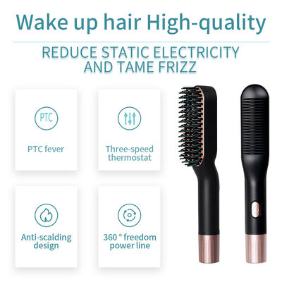FCC 110-240v উত্তপ্ত দাড়ি সোজা ব্রাশ / আয়নিক হেয়ার ব্রাশ স্ট্রেইটনার